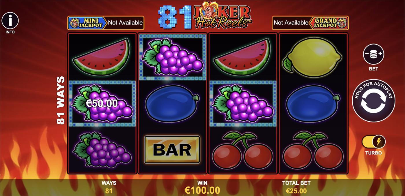 81 Joker Hot Reels: image of winning