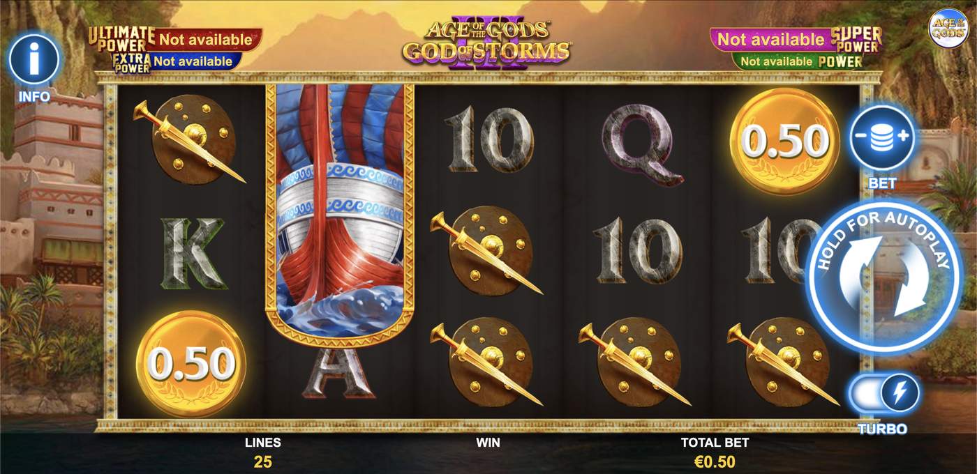 Age of the Gods: God of Storms 3: image of main menu