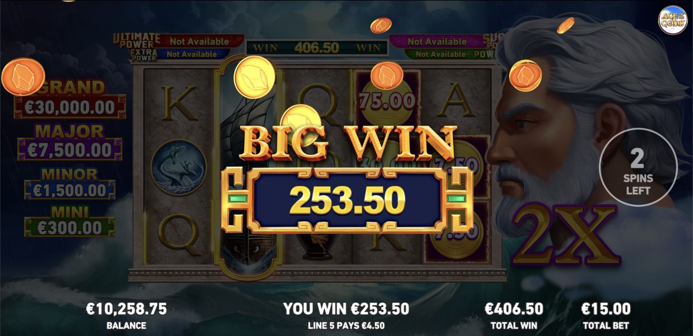 Age of the Gods: God of Storms Fire Blaze: image of winning