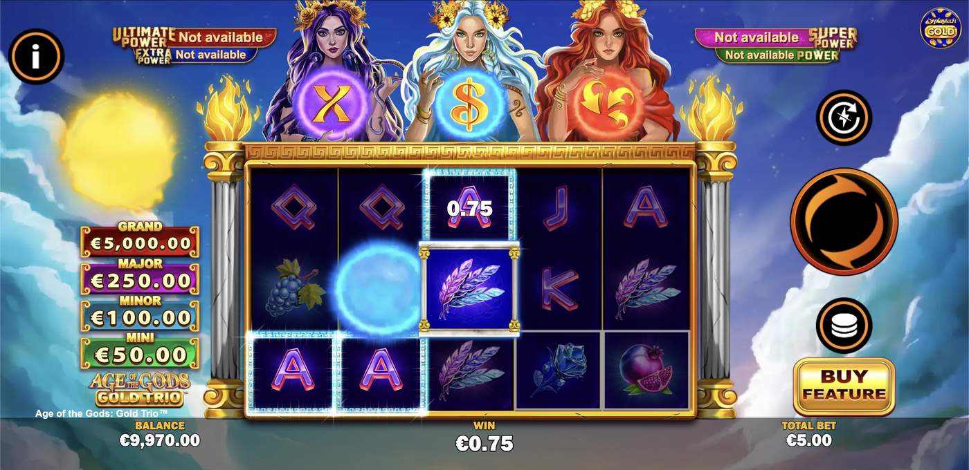 Age of the Gods: Gold Trio: image of winning