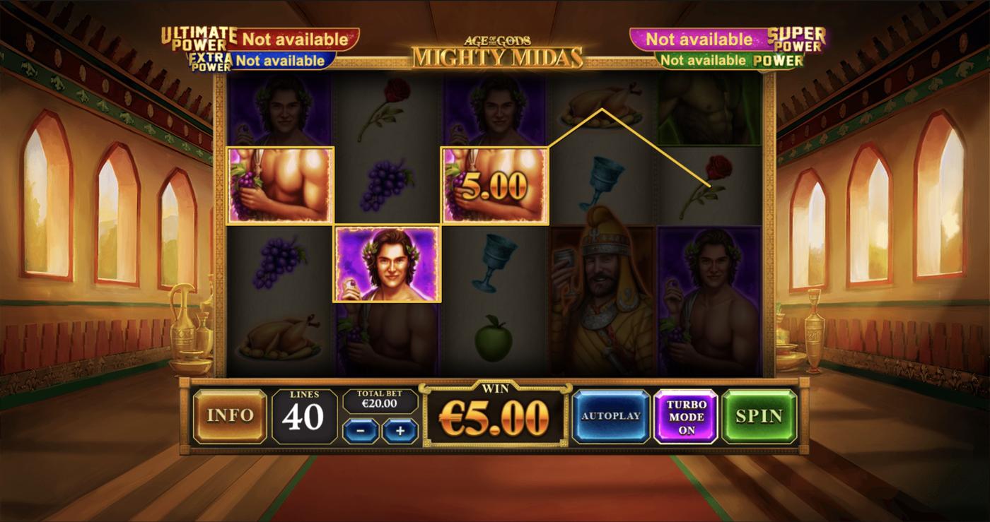 Age of the Gods: Mighty Midas: image of winning