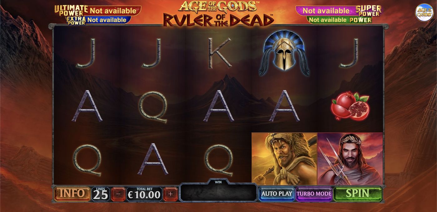Age of the Gods: Ruler of the Dead: image of main menu