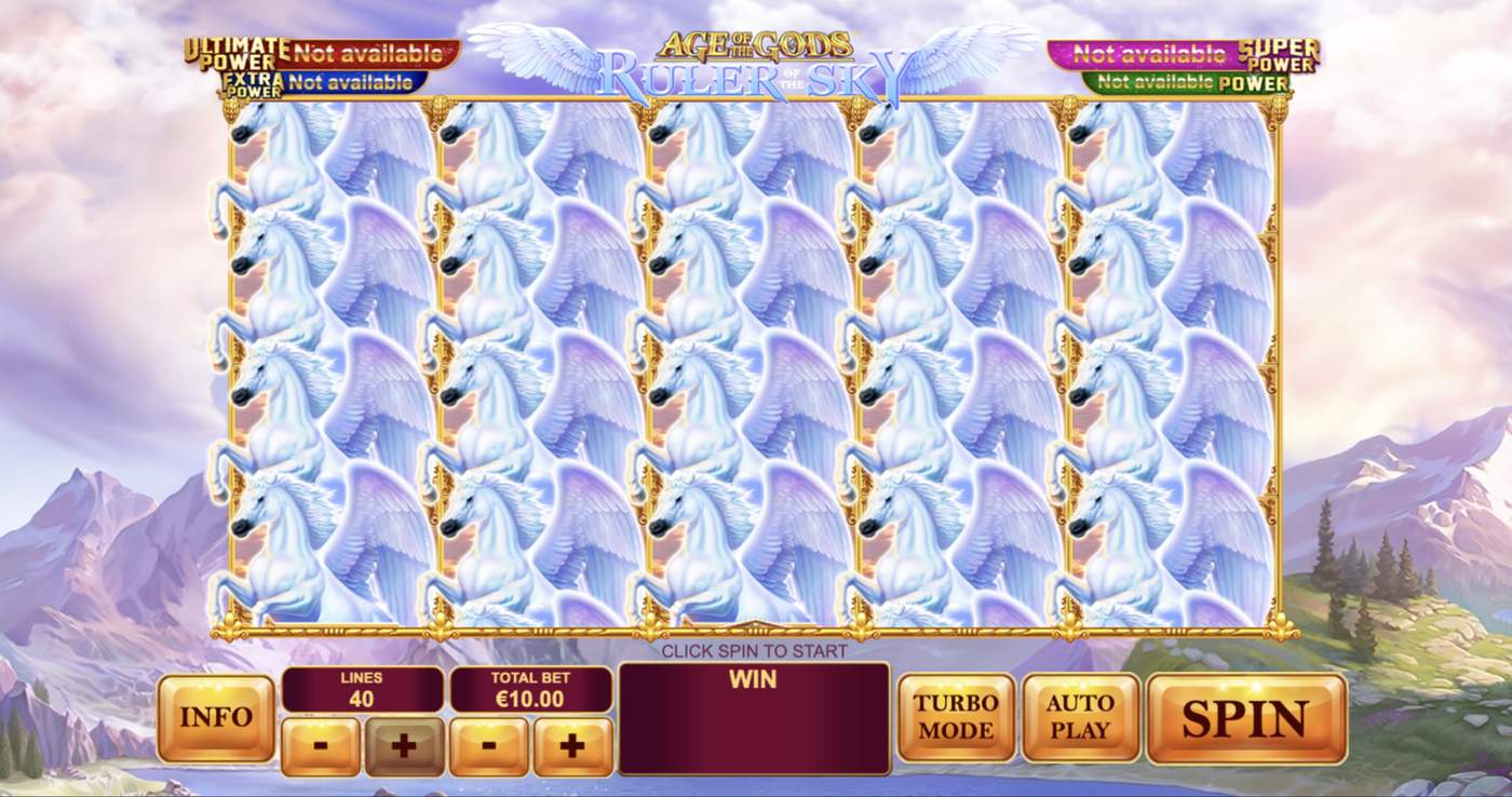 Age of the Gods: Ruler of the Sky: image of main menu