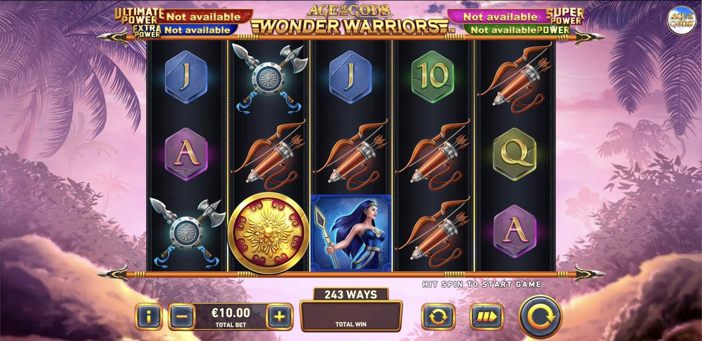 Age of the Gods: Wonder Warriors: image of main menu