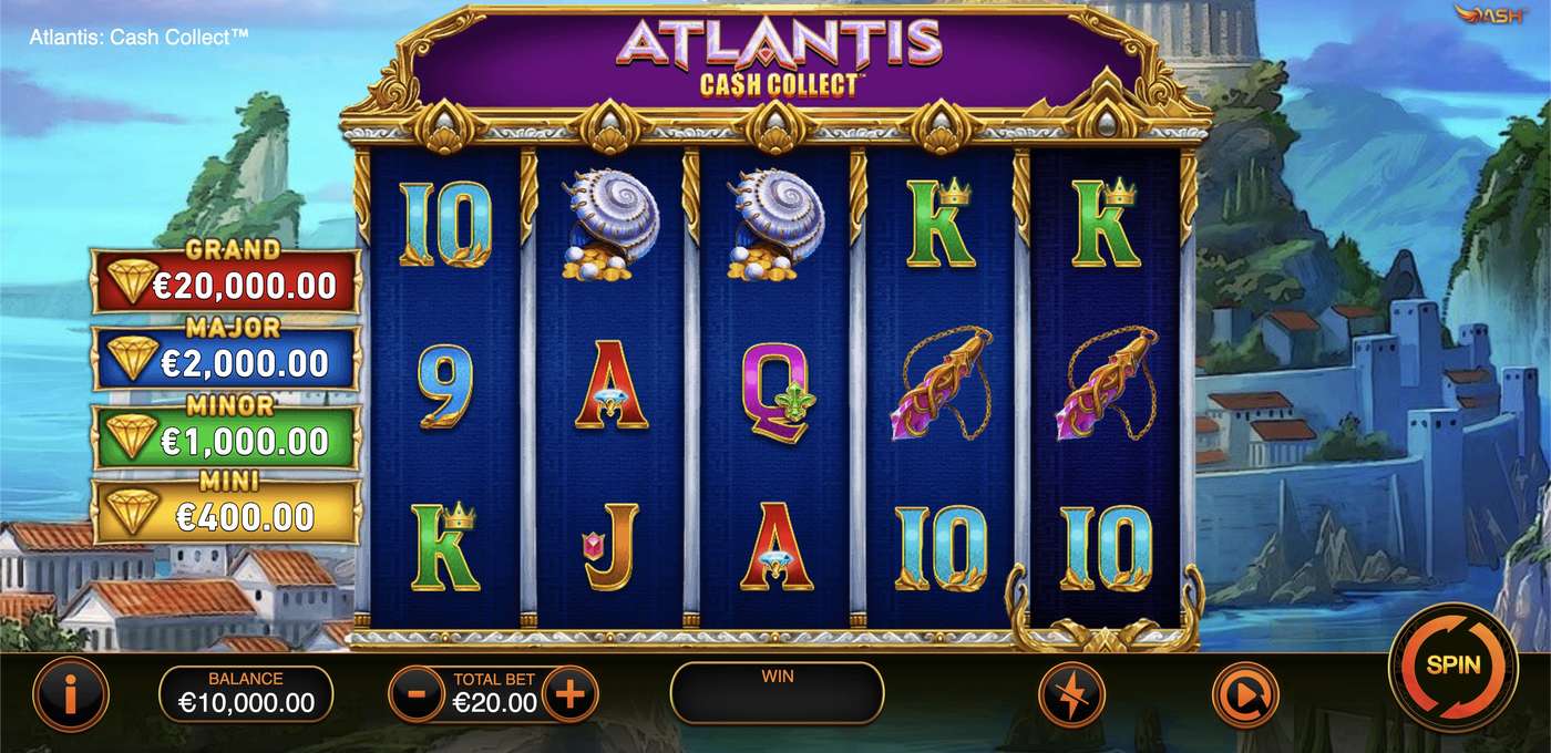 Atlantis Cash Collect: image of main menu