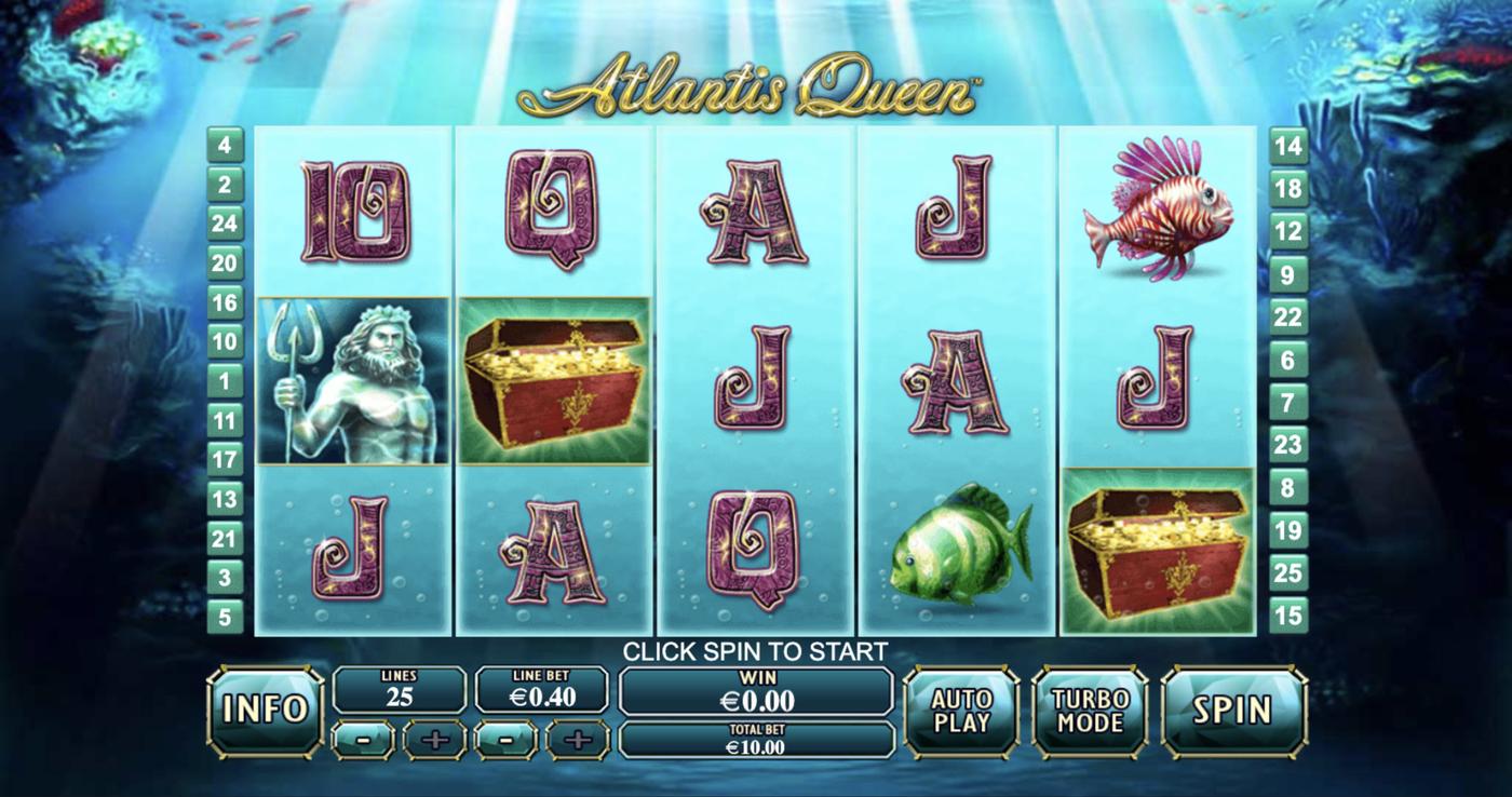 Atlantis Queen: image of main menu