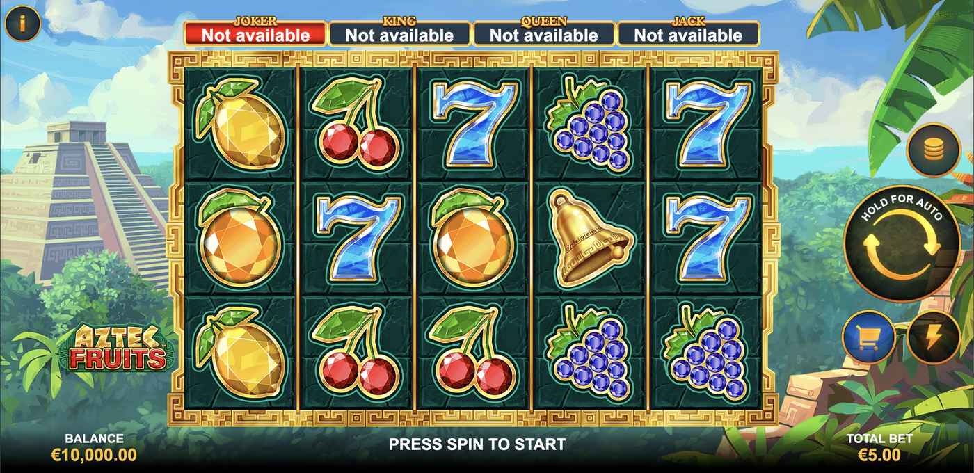Aztec Fruits: image of main menu