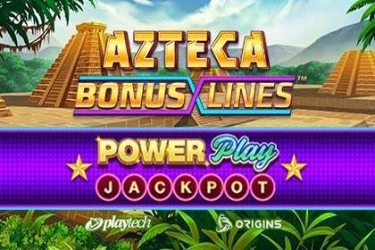 Azteca Bonus Lines PowerPlay Jackpot Online Slot Logo