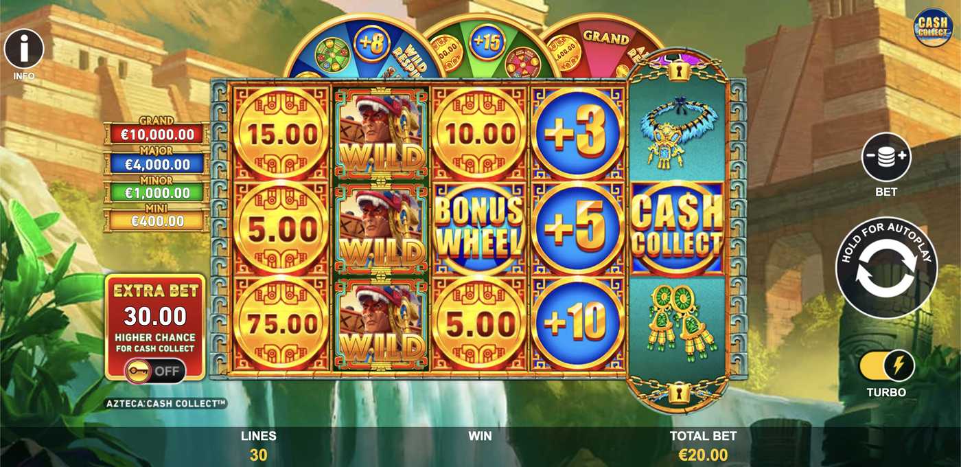 Azteca: Cash Collect: image of main menu