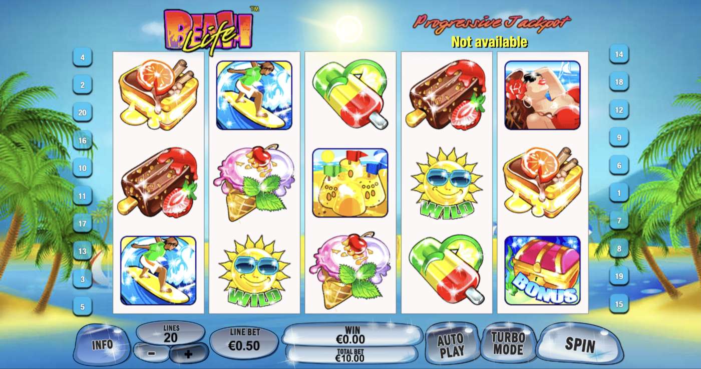 Beach Life: image of main menu