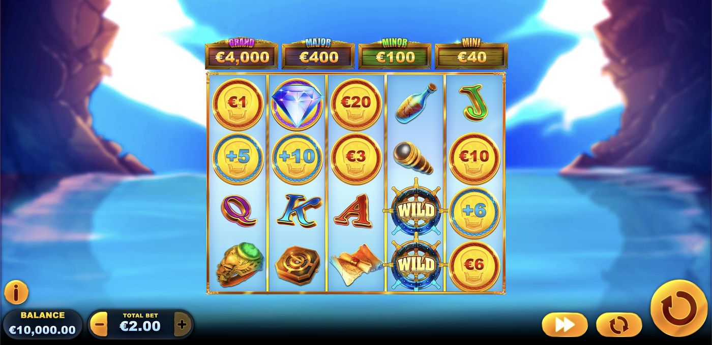 Blackbeard's Hoard Cash Sacks: image of main menu