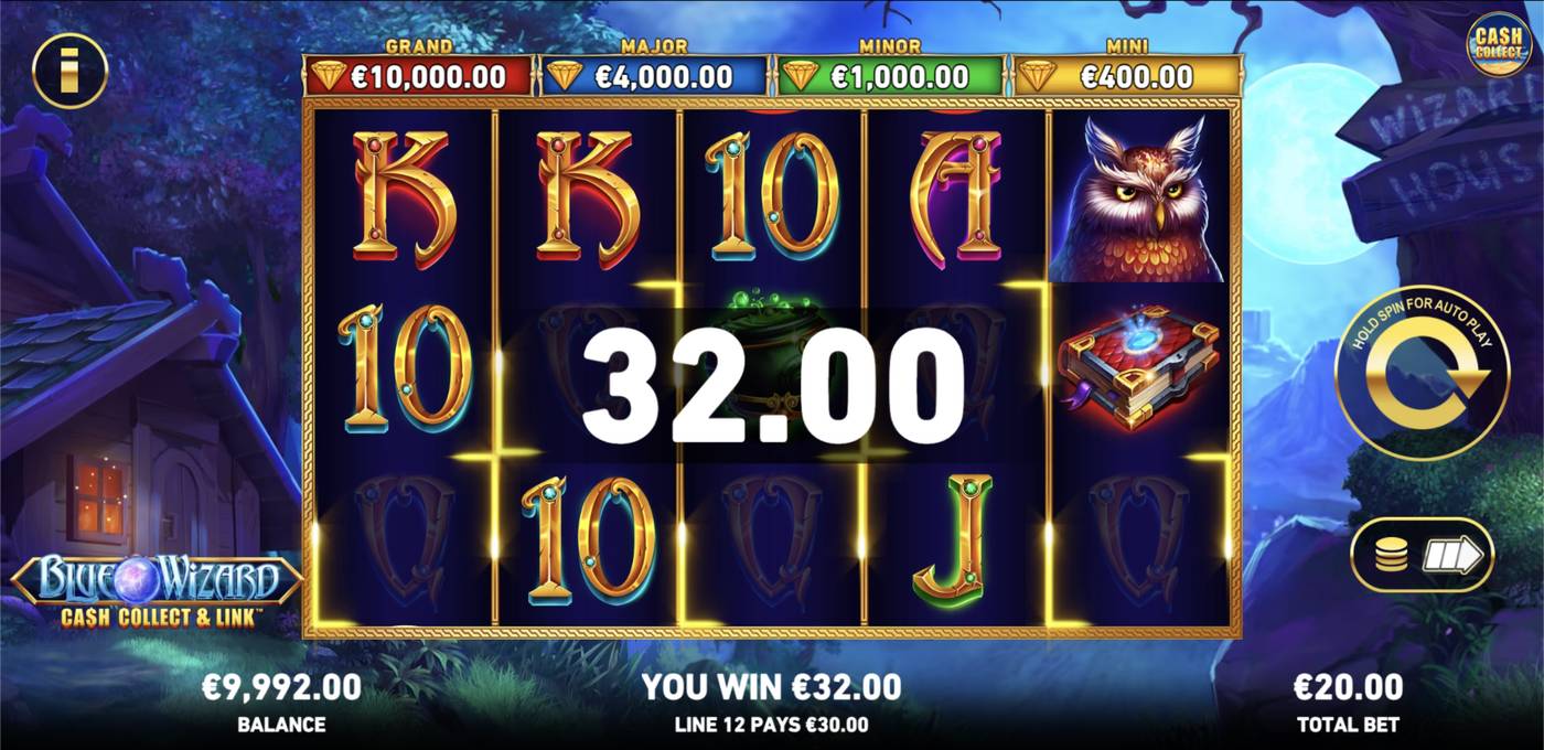 Blue Wizard: Cash Collect & Link: image of winning