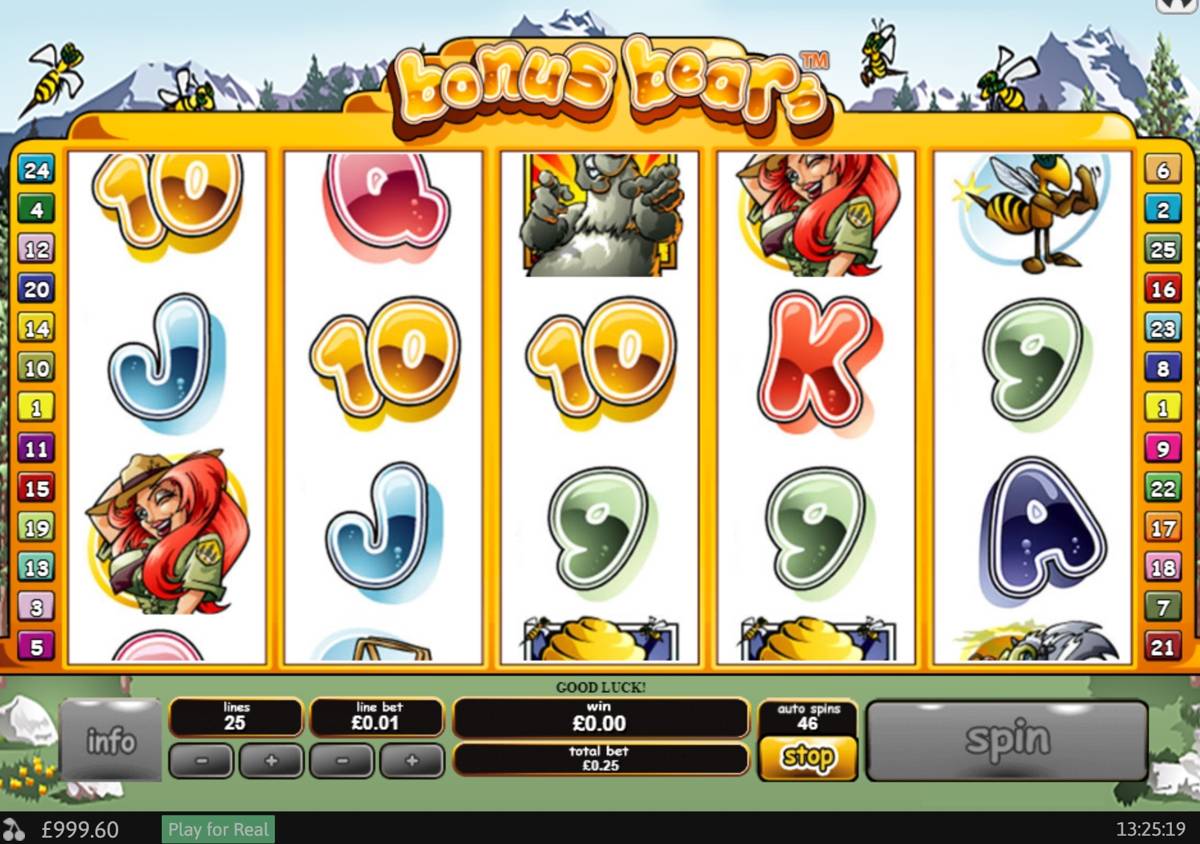 Bonus Bears: image of main menu
