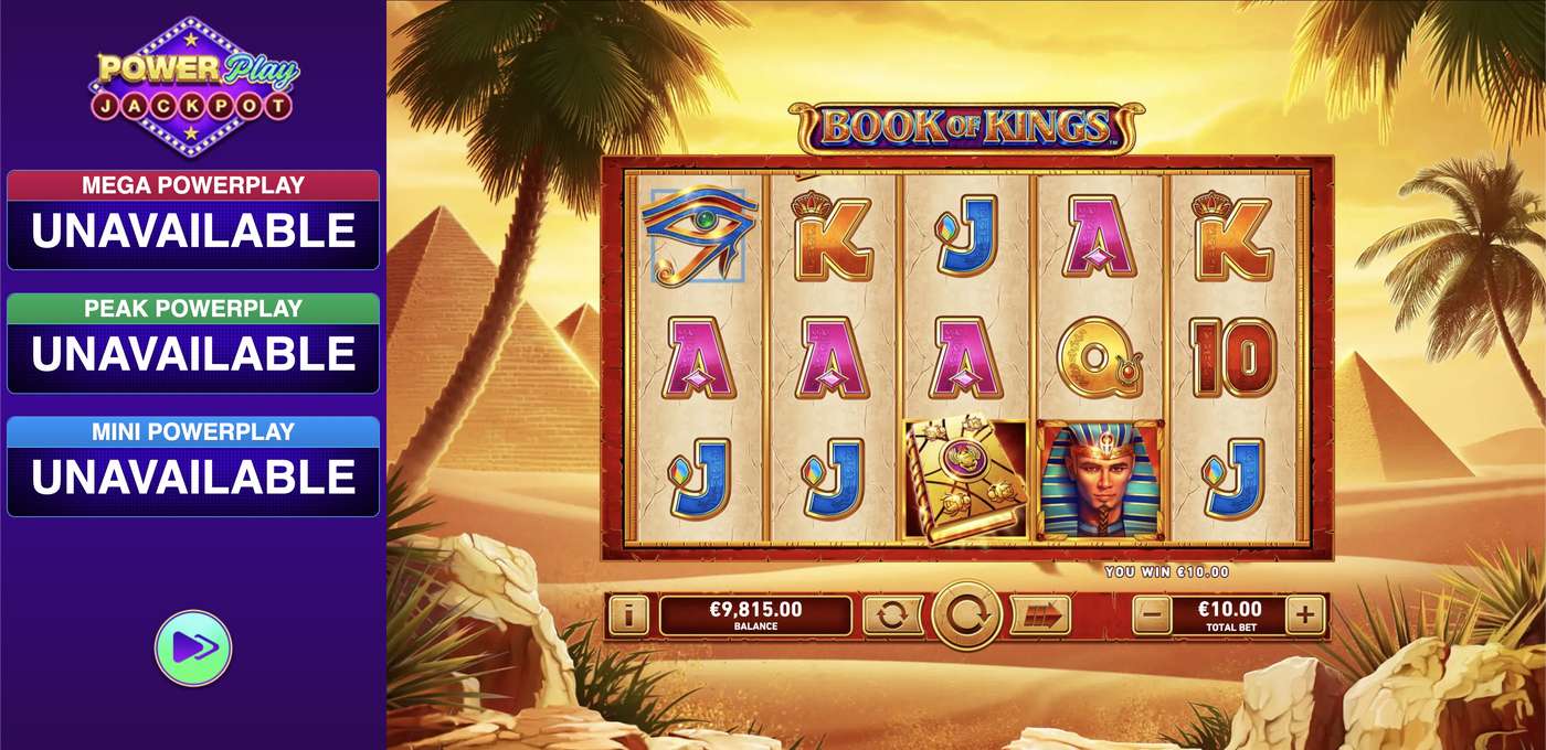 Book of Kings PowerPlay Jackpot: image of winning