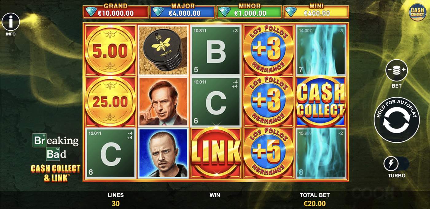Breaking Bad: Cash Collect & Link: image of main menu