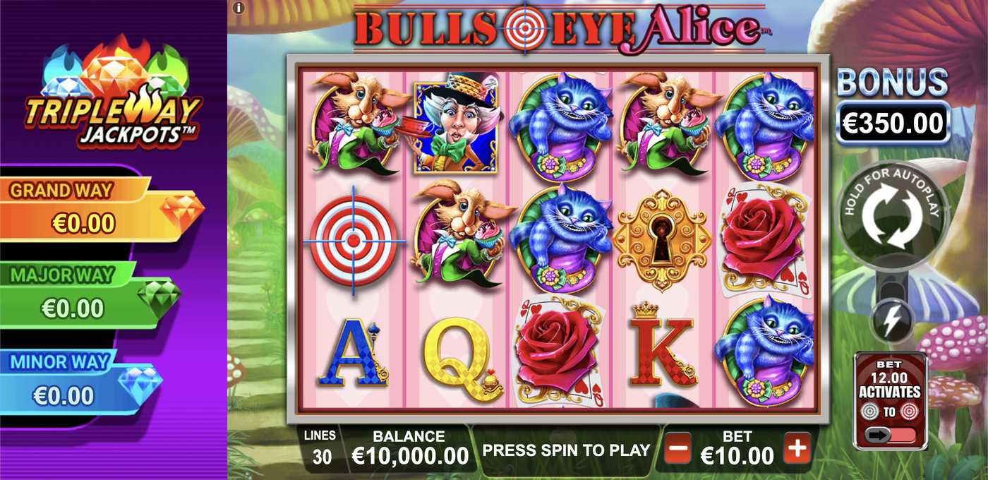 Bulls Eye Alice: image of main menu