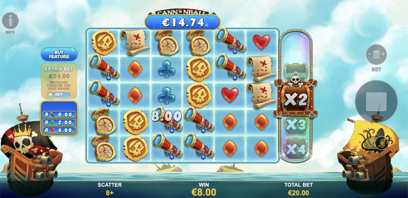 Cannonball Riches: image of winning