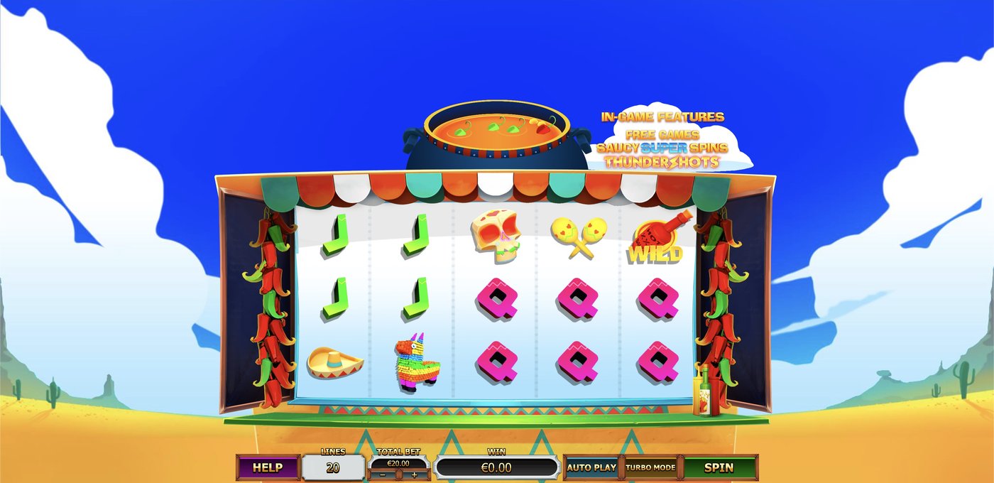 Chili Eruption Thundershots: image of main menu