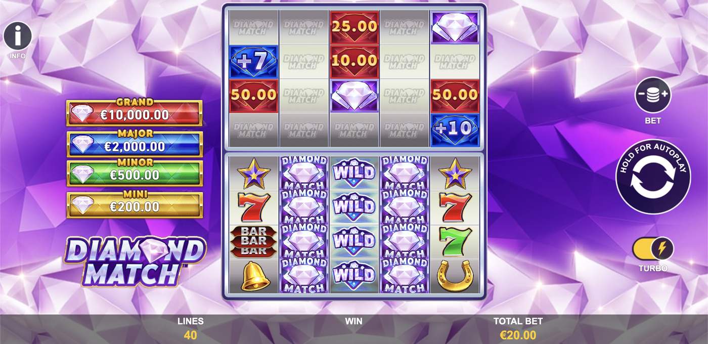 Diamond Match: image of main menu