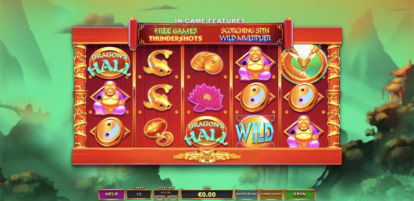 Dragon's Hall Thundershots: image of main menu