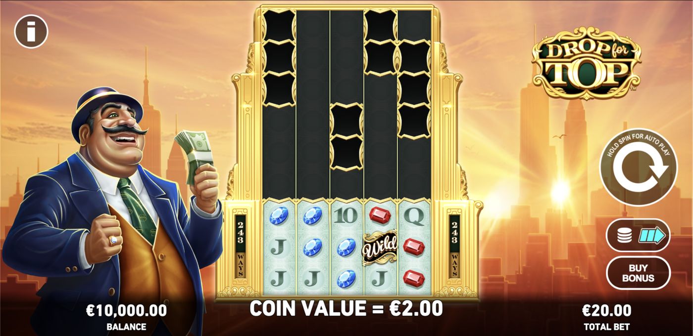 Drop for Top: image of main menu