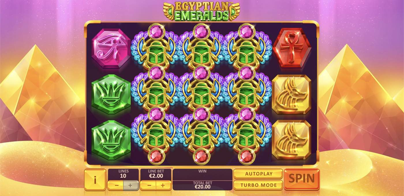 Egyptian Emeralds: image of main menu