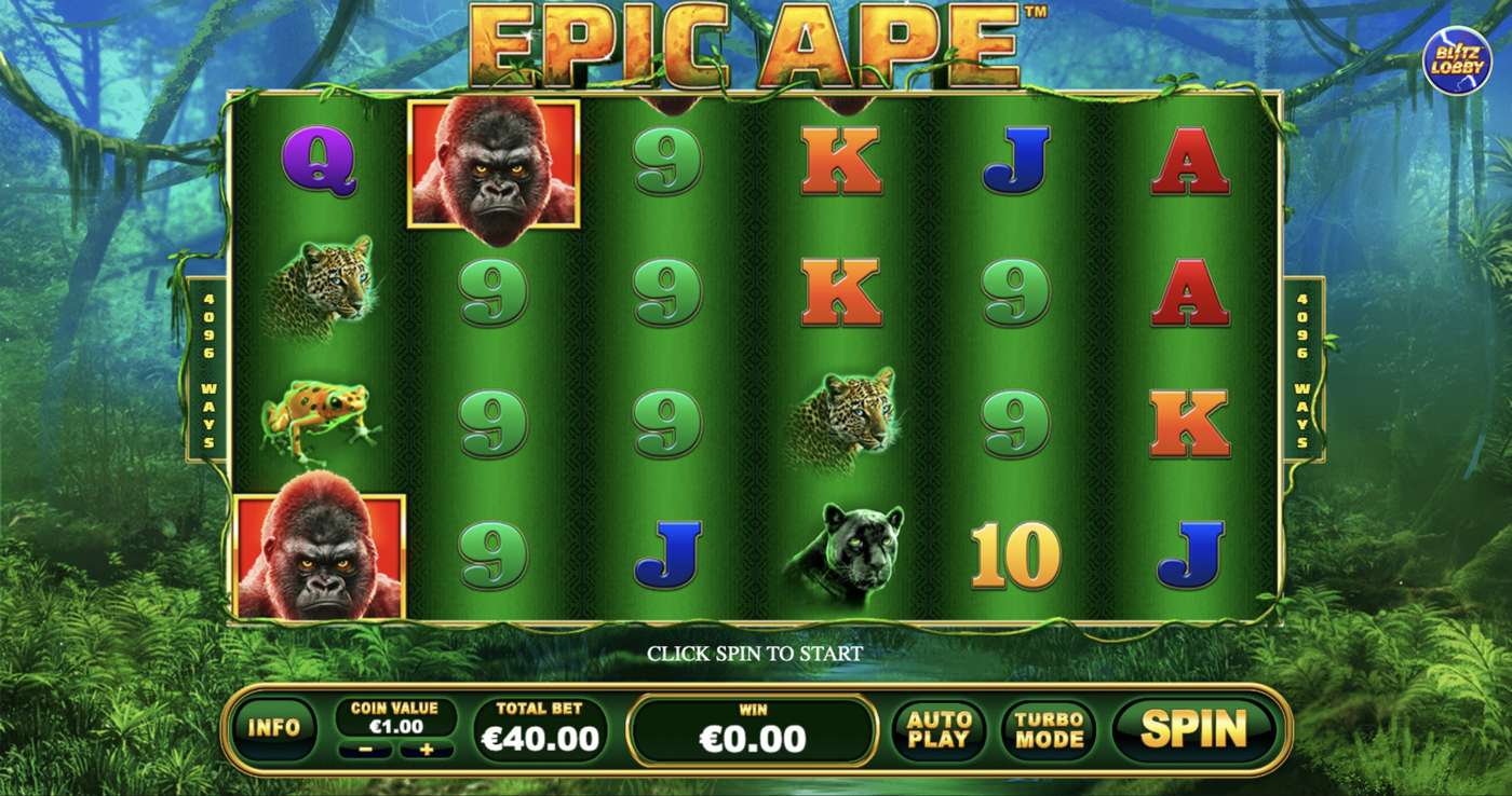 Epic Ape: image of main menu