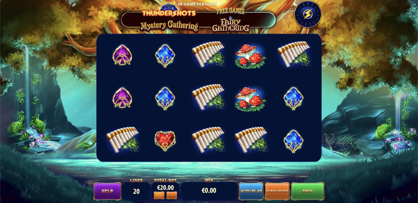 Fairy Gathering Thundershots: image of main menu