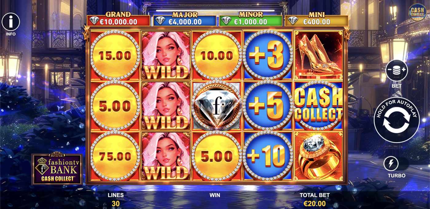 FashionTV Bank: Cash Collect: image of main menu
