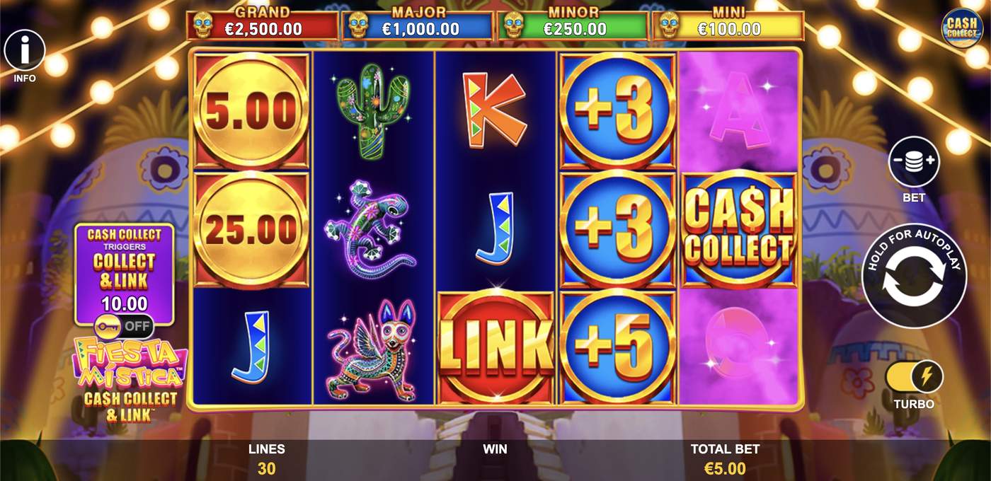 Fiesta Mistica: Cash Collect & Link: image of main menu