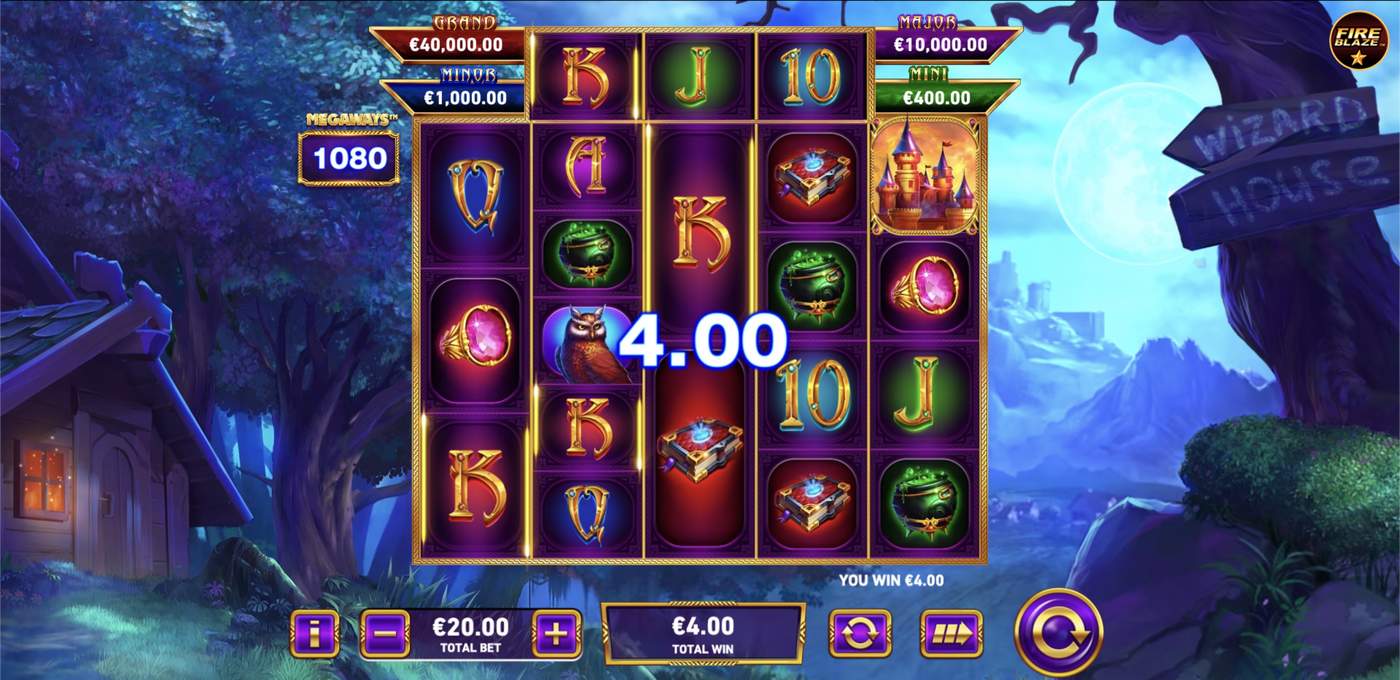 Fire Blaze Blue Wizard Megaways: image of winning