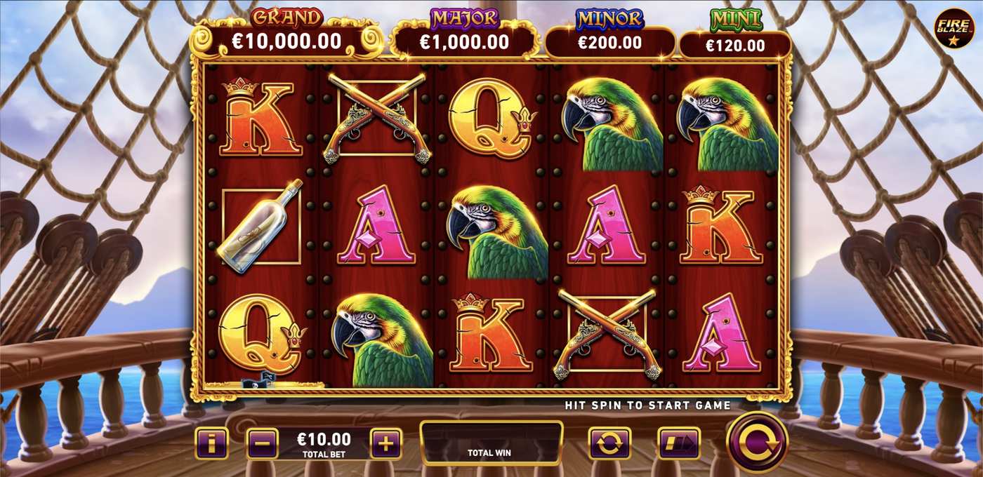 Fire Blaze Golden: Buccaneer Bells: image of main menu