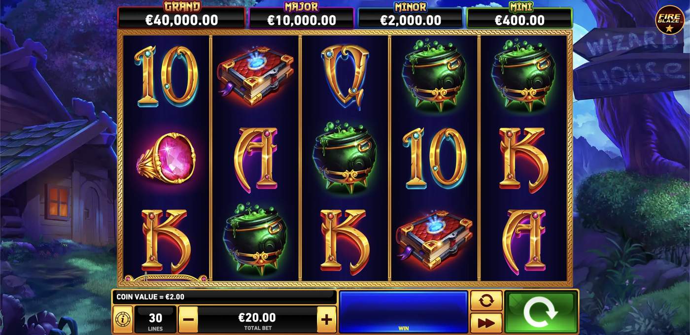 Fire Blaze: Blue Wizard: image of main menu