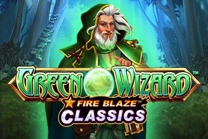 Fire Blaze: Green Wizard Online Slot Logo