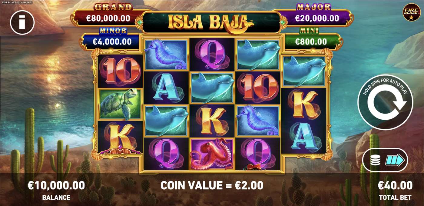 Fire Blaze: Isla Baja: image of main menu