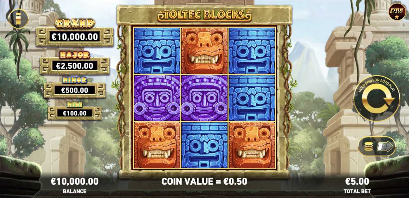 Fire Blaze: Toltec Blocks: image of main menu