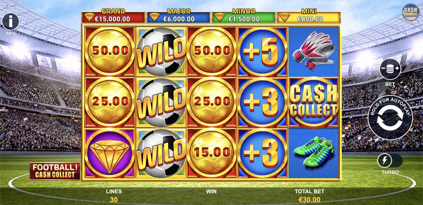 Football! Cash Collect: image of main menu