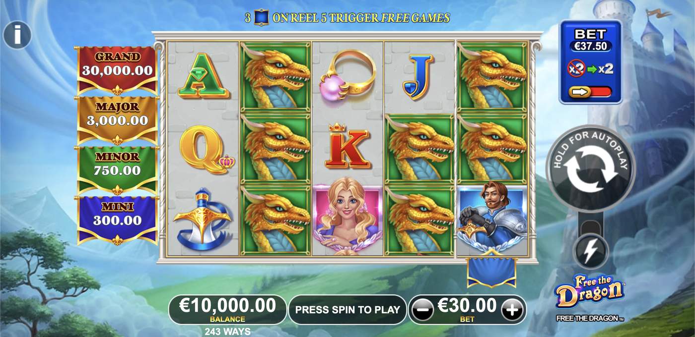 Free the Dragon: image of main menu