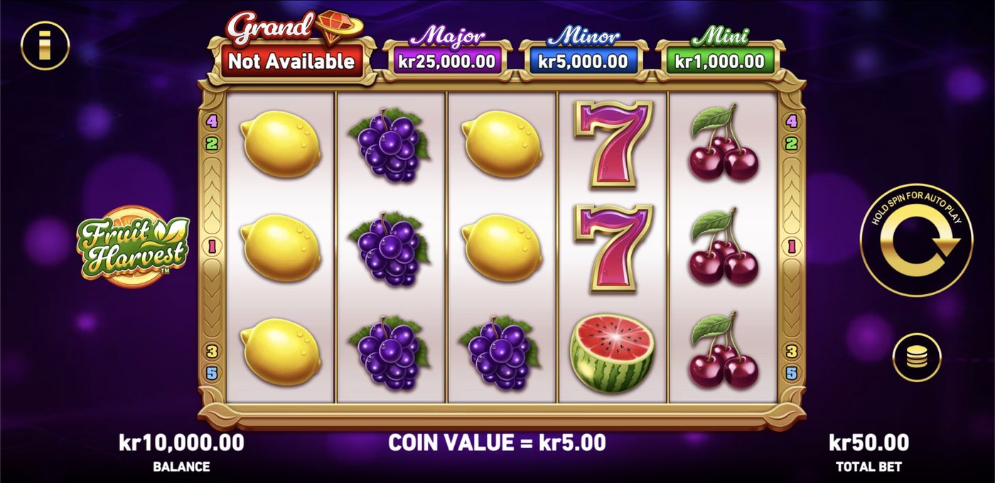 Fruit Harvest: image of main menu