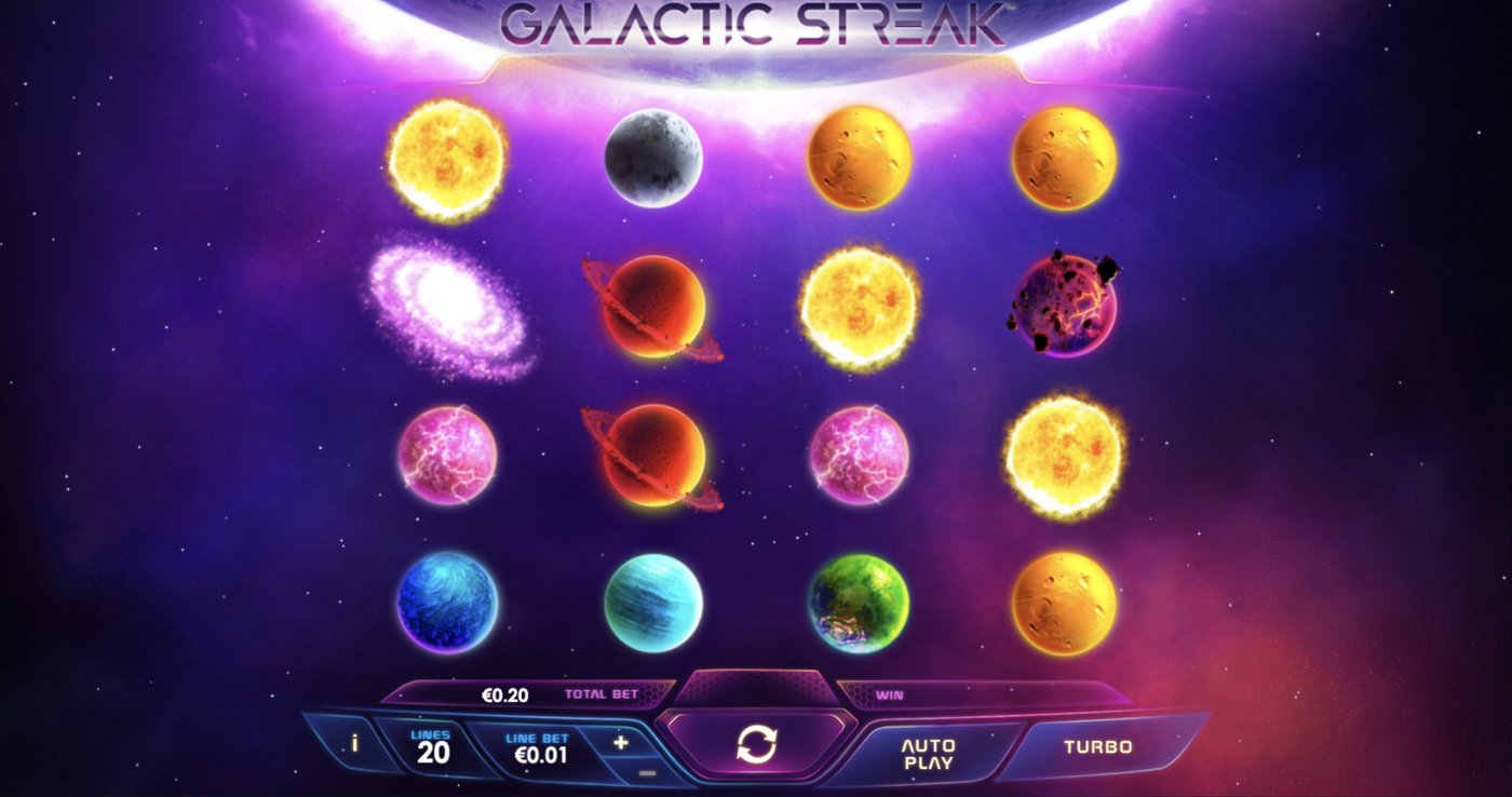 Galactic Streak: image of main menu