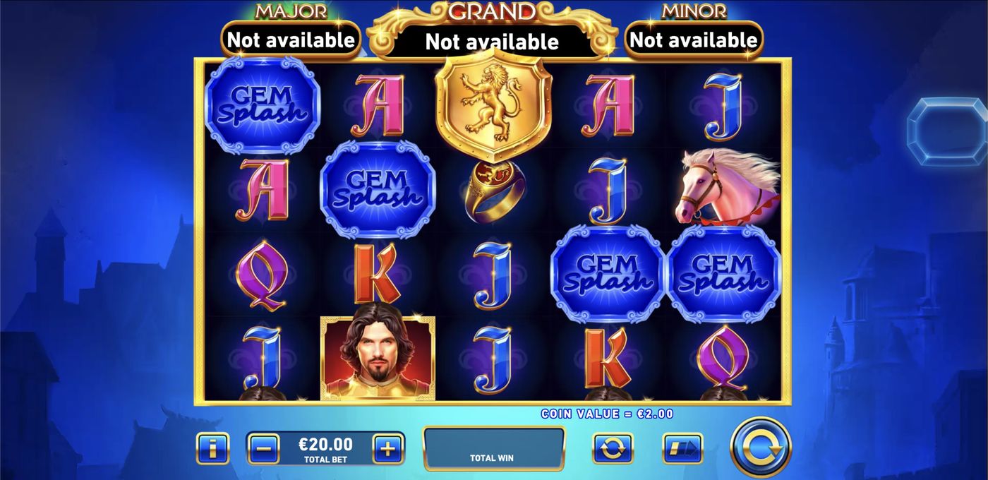 Gem Splash: Kings Court: image of main menu