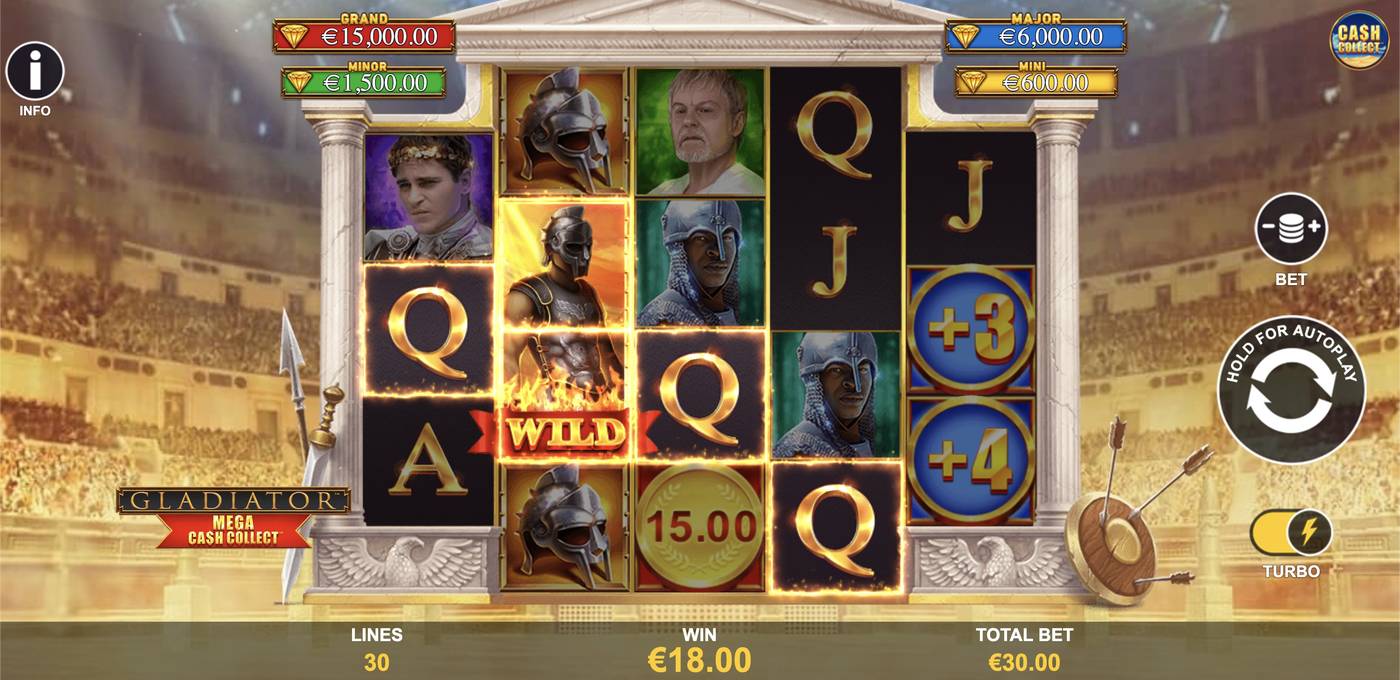 Gladiator: Mega Cash Collect: image of winning