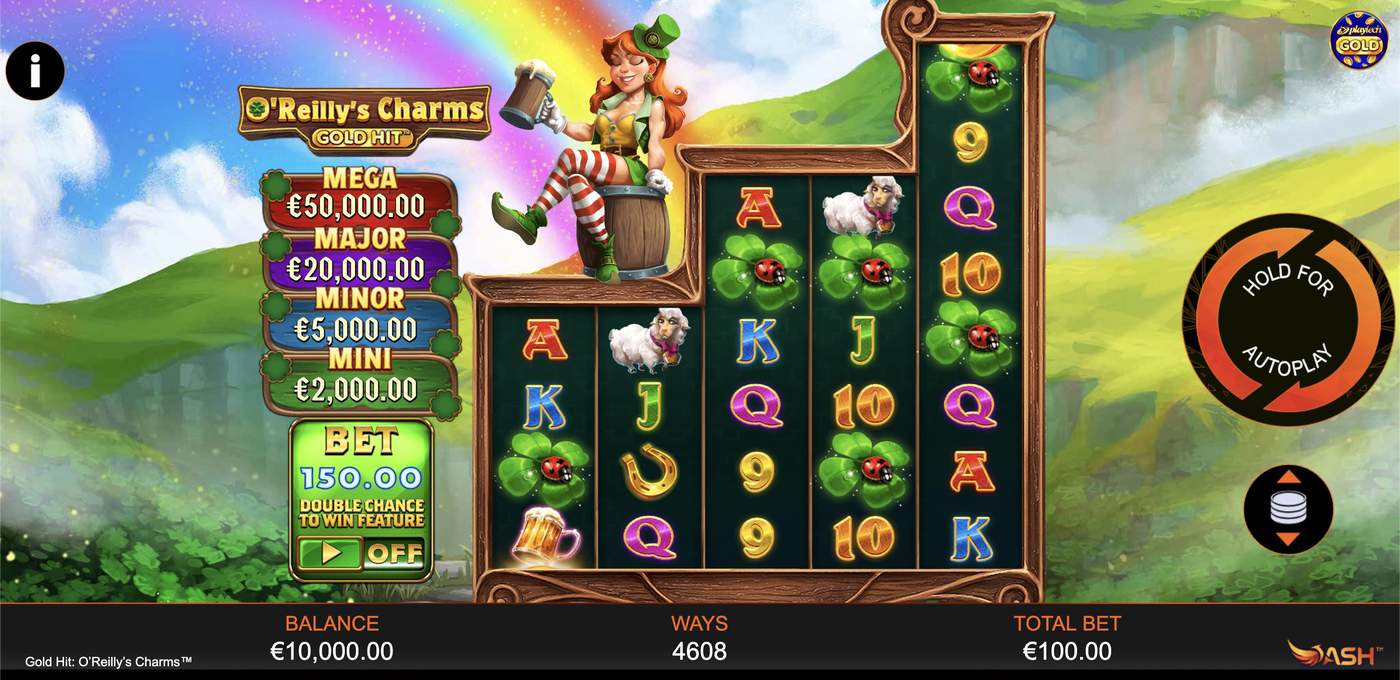 Gold Hit: O'Reilly's Charms: image of main menu