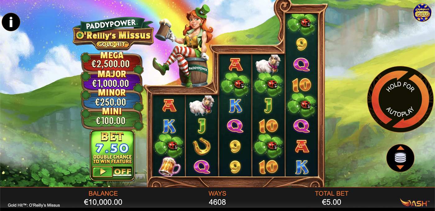 Gold Hit: O'Reilly's Missus: image of main menu