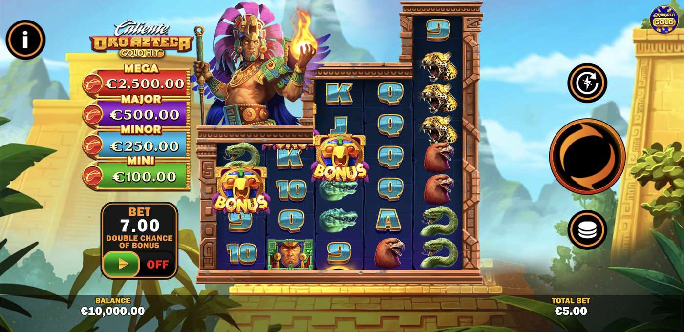 Gold Hit: Oro Azteca: image of main menu