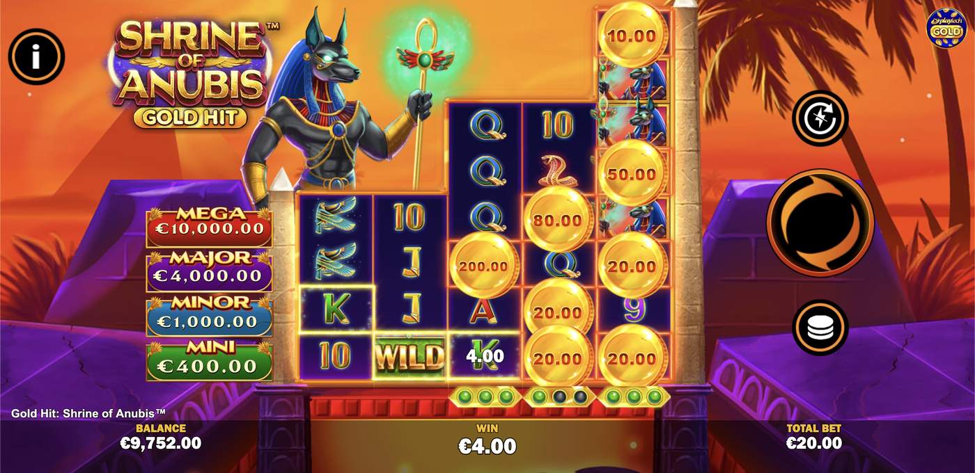 Gold Hit: Shrine of Anubis: image of winning