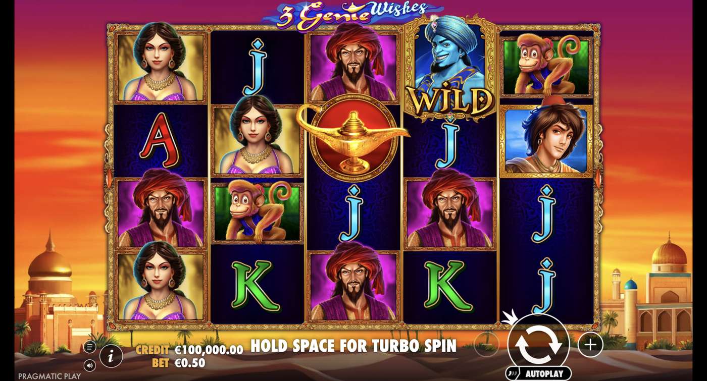 3 Genie Wishes: image of main menu
