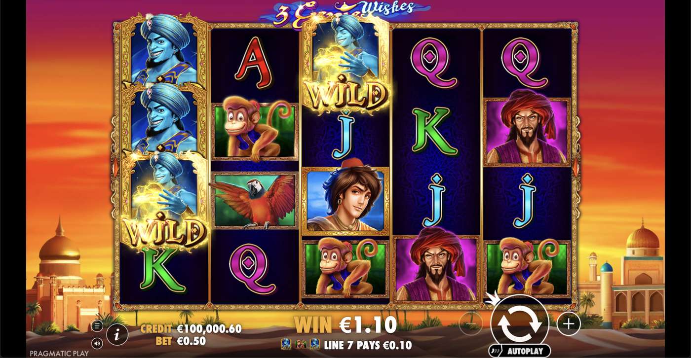 3 Genie Wishes: image of winning