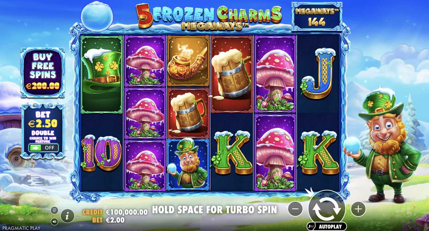 5 Frozen Charms Megaways: image of main menu