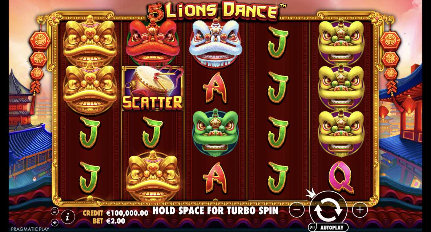 5 Lions Dance: image of main menu